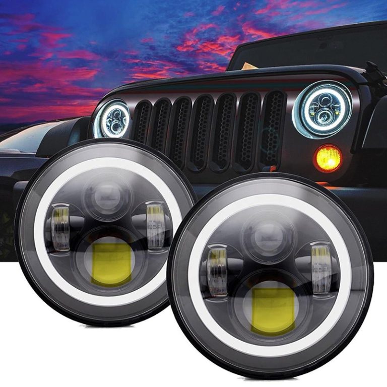 2007-2017 Jeep Wrangler JK Halo Headlights DOT Emark JK Halo Led ...