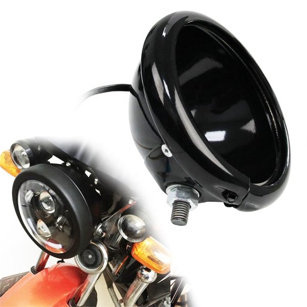 5 3/4" 5.75 Inch headlights Housing bucket motorcycle headlight 5.75" headlight housing bracket