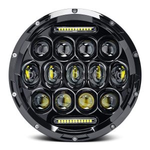 75W 7" Round 1997-2006 Jeep Wrangler TJ Led Headlights with High Low Beam and DRL