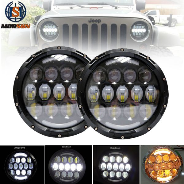 7" 75W LED Headlights With Daytime Running Light (DRL) turn signal For Jeep Wrangler TJ 1997-2006