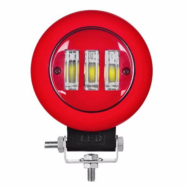 Black/Red 45W Round LED Driving Lights 12 Volts LED Work Lights For Offroad Car Truck SUV