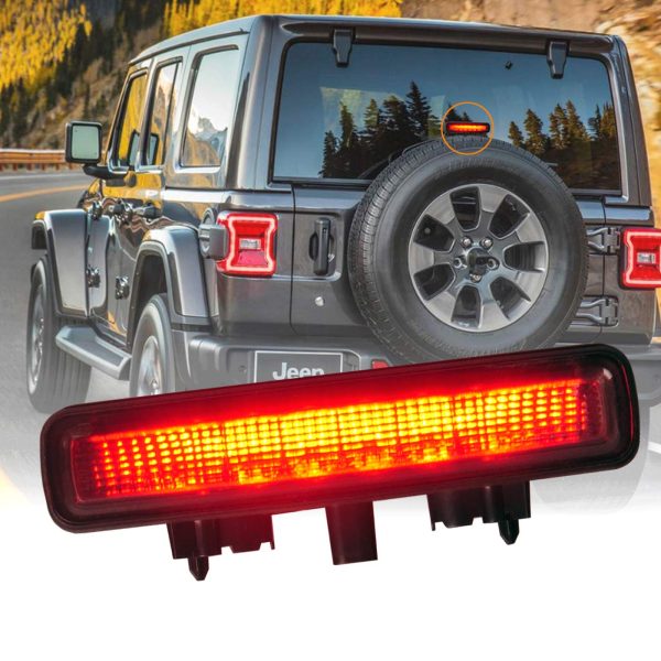 LED 3rd Brake Light Compatible for Jeep Wrangler JL 2018 2019 Third Brake Light High Mount Stop Light