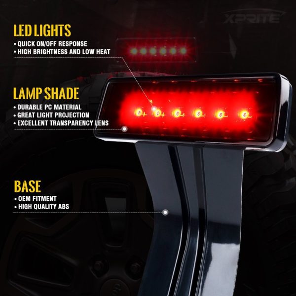 LED Brake Light High mount stop light For Jeep Wrangler JK 2007+